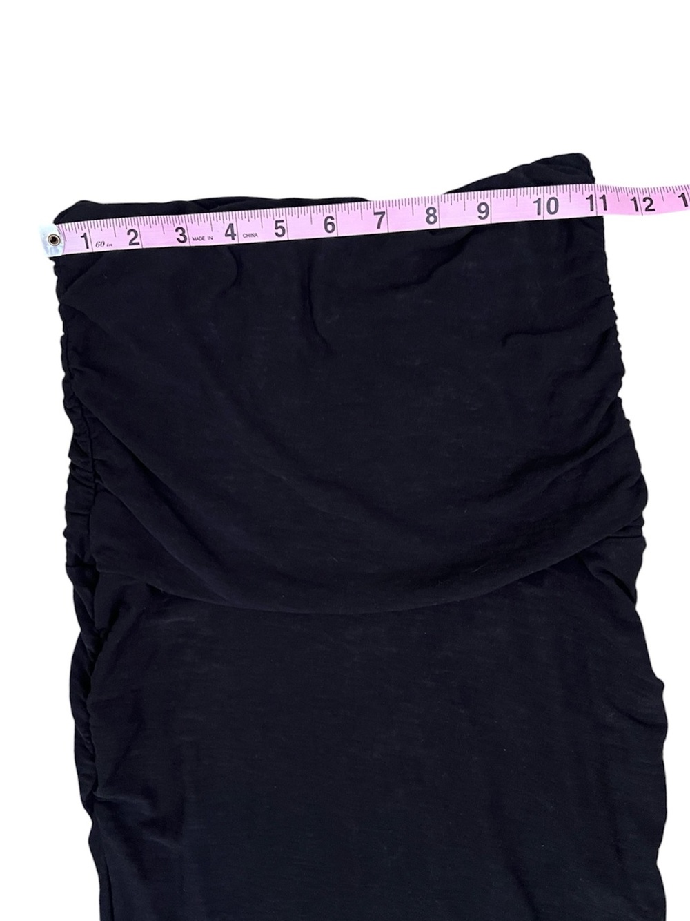 JAMES PERSE Ruched Shirred Midi Maxi Tube Skirt Black 0 XS - Picture 9 of 11